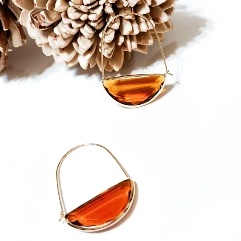 crystal hoop earrings M38